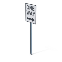 One Way Sign Pole PNG & PSD Images