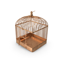 Open Gold Birdcage PNG & PSD Images