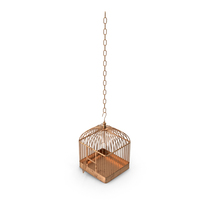 Open Gold Birdcage On Chain PNG & PSD Images