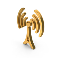 Gold Broadcast Tower Icon PNG & PSD Images