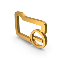 Gold Folder Remove Icon PNG & PSD Images