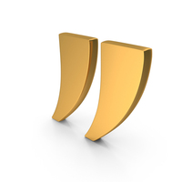 Gold Inverted Commas Icon PNG & PSD Images