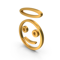 Gold Outline Angel Icon PNG & PSD Images
