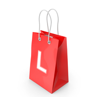 Shopping Bag With Letter L PNG & PSD Images