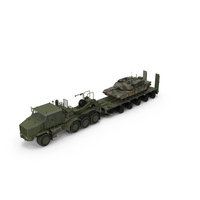 Transporter Oshkosh Global HET A1 With M1 Abrams PNG & PSD Images