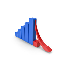 Growth Down Arrow PNG & PSD Images