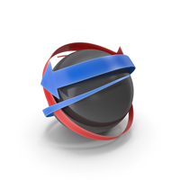 Two Arrow Rotating Around Sphere PNG & PSD Images