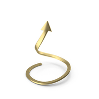 Gold Going Up Arrow PNG & PSD Images