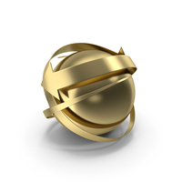 Two Arrow Rotating Around Sphere Gold PNG & PSD Images
