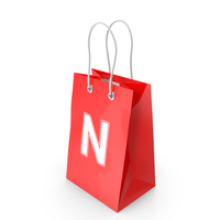 Shopping Bag With Letter N PNG & PSD Images