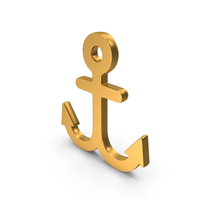 Anchor Icon Gold PNG & PSD Images