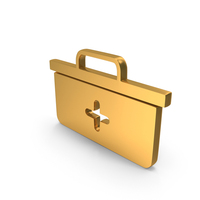 Gold First Aid Kit Icon PNG & PSD Images