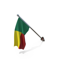 Benin Cloth Wall Mount Flag Stand PNG & PSD Images