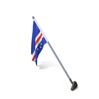 Cabo Verde Cloth Wall Mount Flag Stand PNG & PSD Images