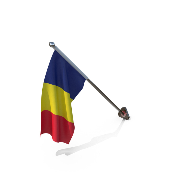 Chad Cloth Wall Mount Flag Stand PNG & PSD Images