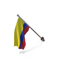 Colombia Cloth Wall Mount Flag Stand PNG & PSD Images