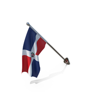 Dominican Republic Cloth Wall Mount Flag Stand PNG & PSD Images