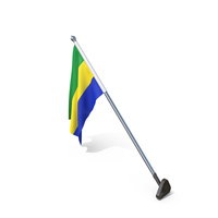 Gabon Cloth Wall Mount Flag Stand PNG & PSD Images