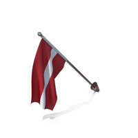 Latvia Cloth Wall Mount Flag Stand PNG & PSD Images