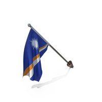 Marshall Islands Cloth Wall Mount Flag Stand PNG & PSD Images
