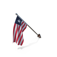 Liberia Cloth Wall Mount Flag Stand PNG & PSD Images