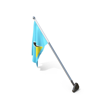 Saint Lucia Cloth Wall Mount Flag Stand PNG & PSD Images