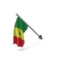 Senegal Cloth Wall Mount Flag Stand PNG & PSD Images