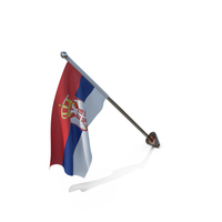 Serbia Cloth Wall Mount Flag Stand PNG & PSD Images