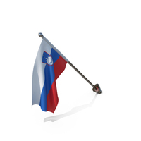Slovenia Cloth Wall Mount Flag Stand PNG & PSD Images