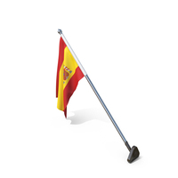 Spain Cloth Wall Mount Flag Stand PNG & PSD Images