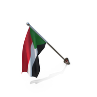 Sudan Cloth Wall Mount Flag Stand PNG & PSD Images