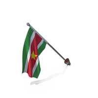 Suriname Cloth Wall Mount Flag Stand PNG & PSD Images