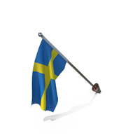 Sweden Cloth Wall Mount Flag Stand PNG & PSD Images