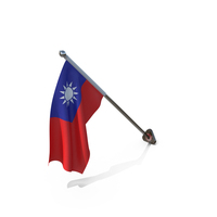 Taiwan Cloth Wall Mount Flag Stand PNG & PSD Images
