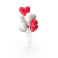 Red And White Balloons PNG & PSD Images