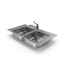 Silver Double Wash Basin PNG & PSD Images