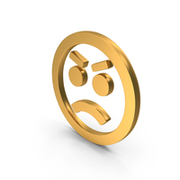 Gold Angry Icon PNG & PSD Images