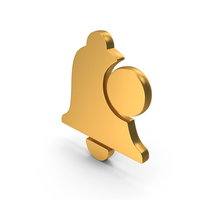 Gold Notification Bell Icon PNG & PSD Images