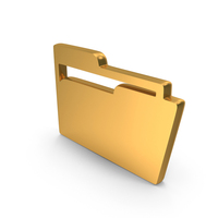Gold Open Folder Icon PNG & PSD Images