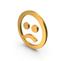 Gold Sad Icon PNG & PSD Images