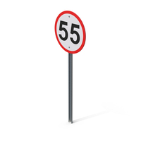 Maximum Speed 55 Road Sign PNG & PSD Images