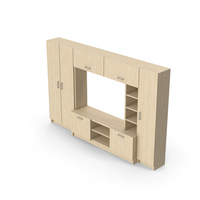 Light Wooden TV Unit PNG & PSD Images