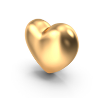 Golden Heart PNG & PSD Images