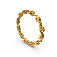 Circle Rounded Border Frame Design Gold PNG & PSD Images