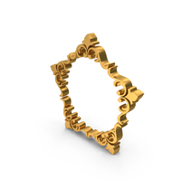 Circle Rounded Border Frame Design Gold PNG & PSD Images