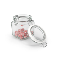 Glass Jar with Candy 25 Candies PNG & PSD Images