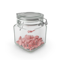 Glass Jar with Candy Closed - 35 Candies PNG & PSD Images