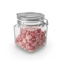 Glass Jar With Candy  Closed PNG & PSD Images