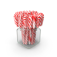 Candy Canes In Glass Jar PNG & PSD Images