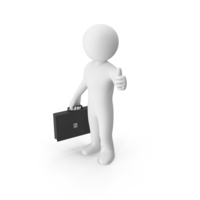 Stickman Holding Briefcase PNG & PSD Images
